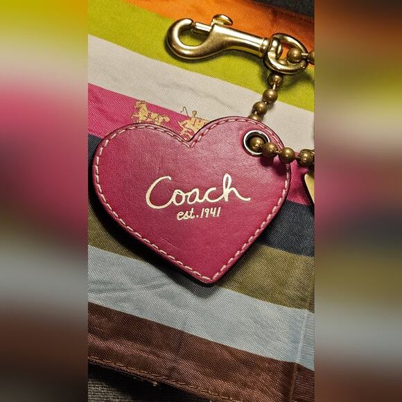 Coach Bleecker Heart Bag Charm - Picture 2 of 5
